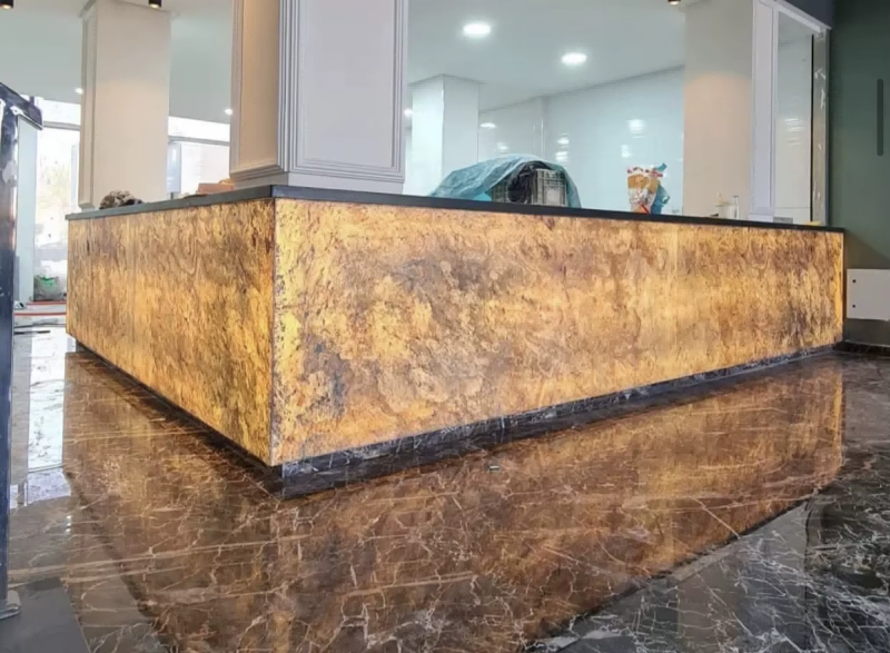 Translucent Stone Veneer application Translucent Stone Veneer application