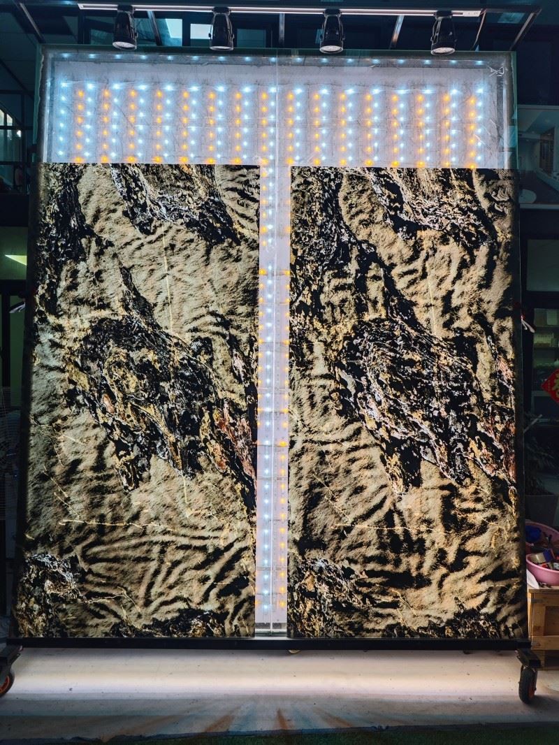 translucent stone veneer detail